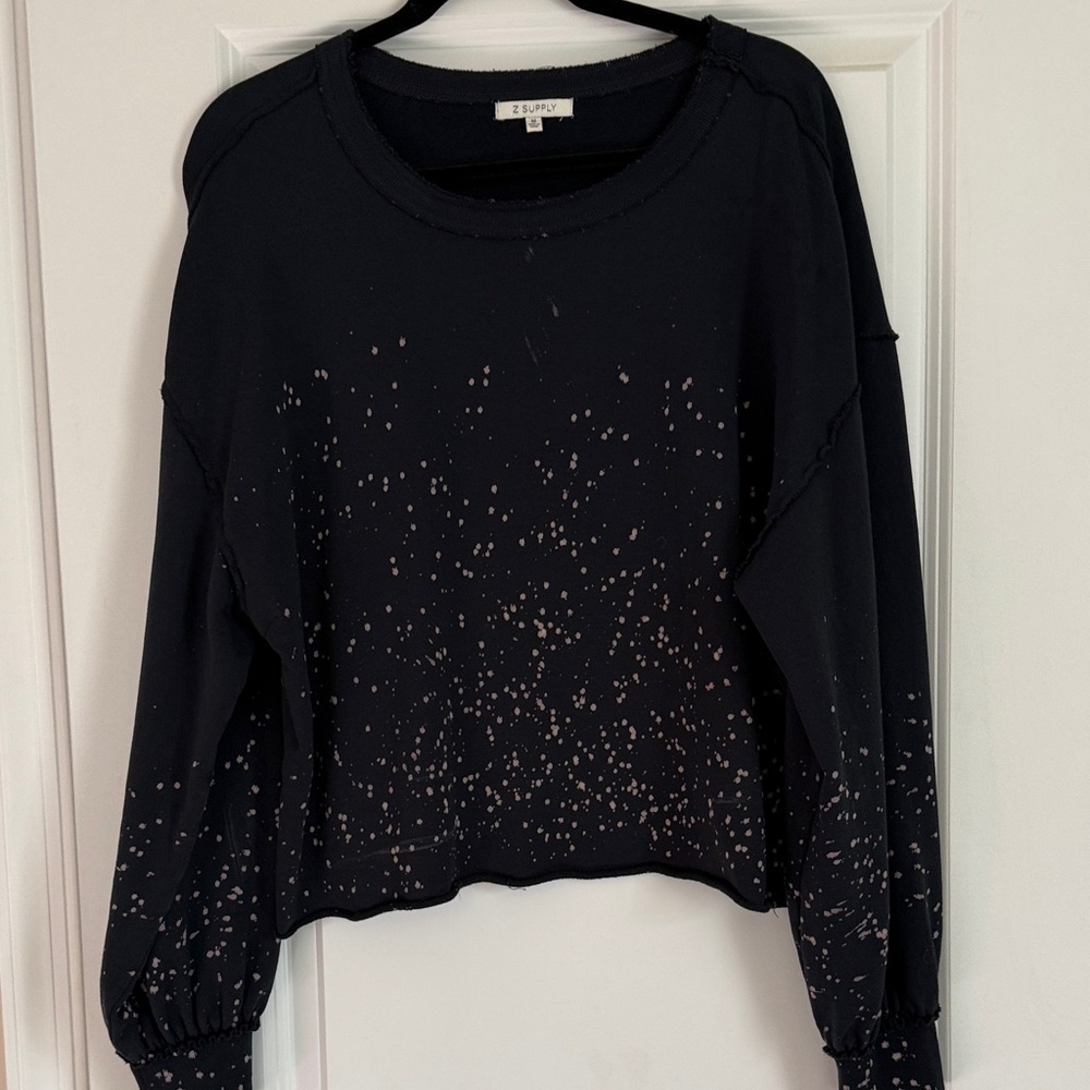 Z supply black Speckled Women's Sweatshirt medium EUC